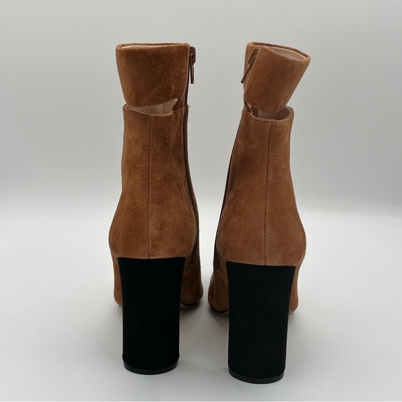 42 Gold Kiki Pointed Toe Booties, Black / Brown, Size 7.5 - Picture 5 of 9